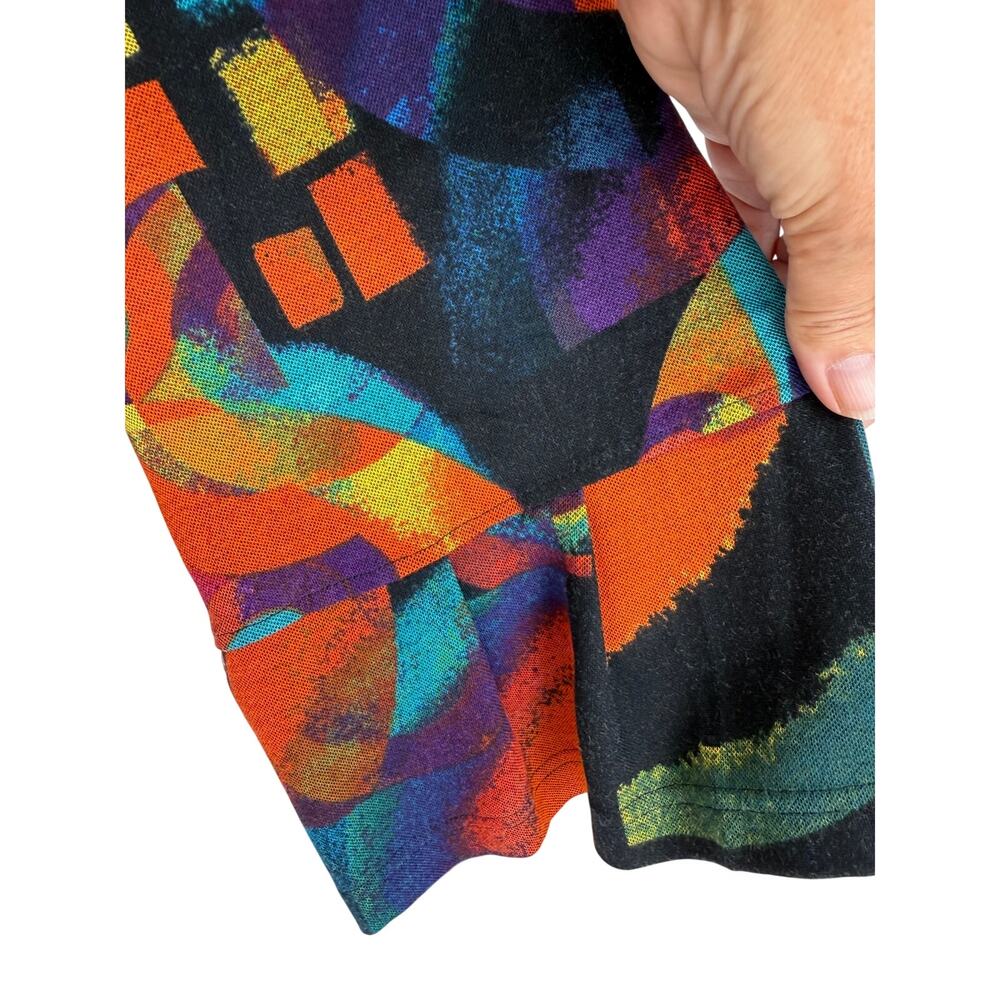 Ali Miles Vibrant Abstract Geometric Button Up Shirt SZ 3X Art to Wear Pop Art - Picture 10 of 10